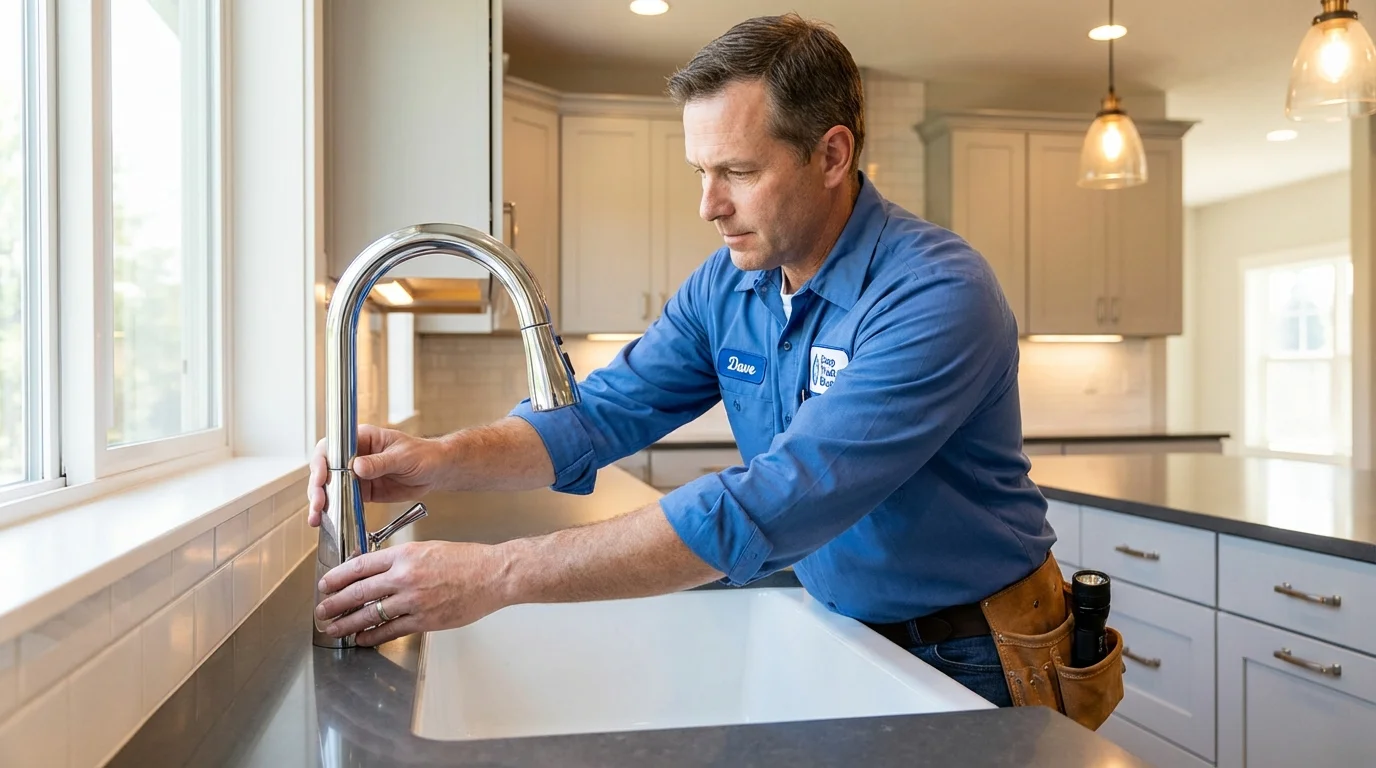 Kitchen faucet installation by Johns Plumbing LLC in Safety Harbor