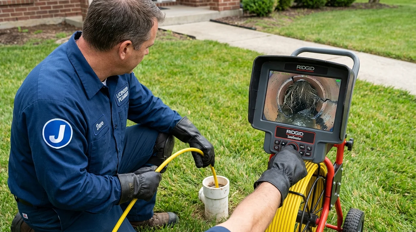 Sewer camera inspection being performed by Johns Plumbing LLC in Safety Harbor