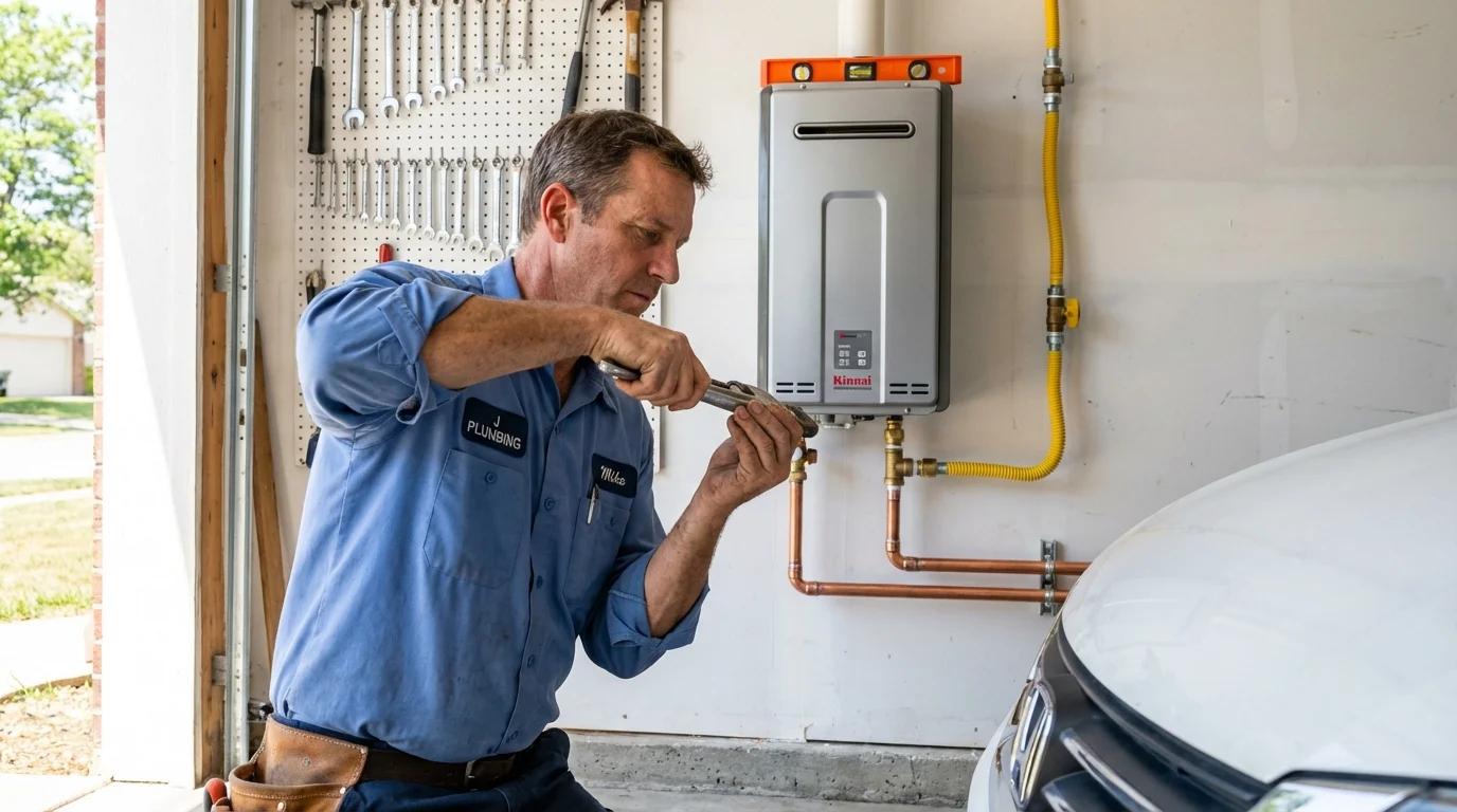 Tankless water heater installation by a Johns Plumbing LLC plumber in Safety Harbor